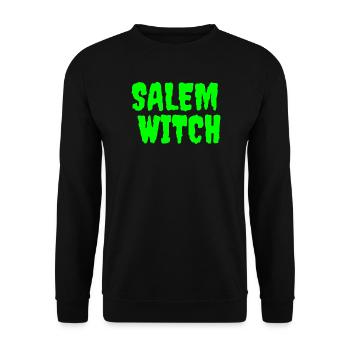 SalemWitch Halloween Design - Unisex Pullover - Schwarz - Vorne - Alina (178cm) & Michal (187cm)