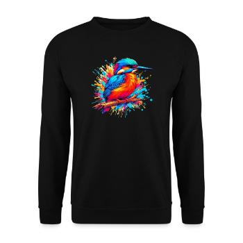 Kingfisher - Unisex Sweatshirt - black - Front - Alina (178cm) & Michal (187cm)