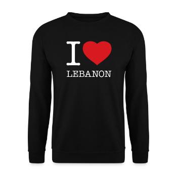 J’ADORE LE LIBAN - Sweat-shirt Unisexe - noir - Devant - Alina (178cm) & Michal (187cm)
