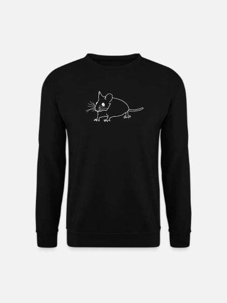 Mouse lineart - Unisex Sweatshirt - black
