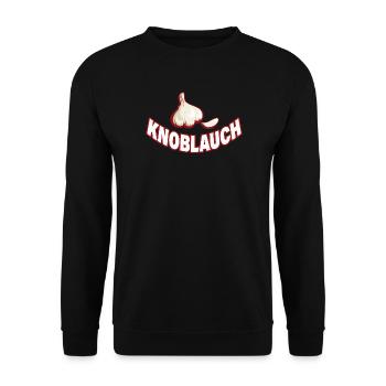 KNOBLAUCH - Unisex Pullover - Schwarz - Vorne - Alina (178cm) & Michal (187cm)
