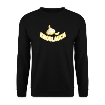 KNOBLAUCH - Unisex Pullover - Schwarz - Vorne - Alina (178cm) & Michal (187cm)