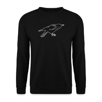 Crow linears - Unisex Sweatshirt - black - Front - Alina (178cm) & Michal (187cm)