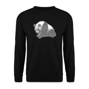 Panda big - Unisex Sweatshirt - black - Front - Alina (178cm) & Michal (187cm)