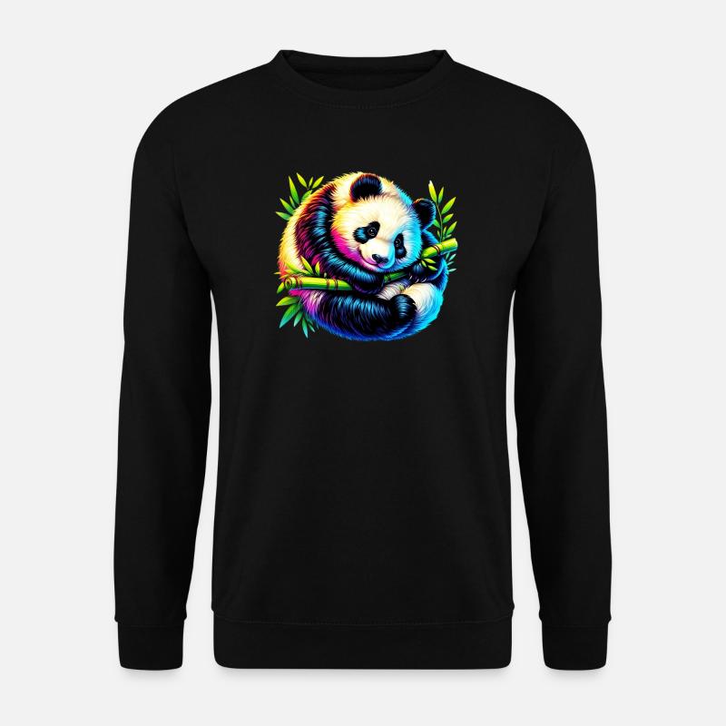 Panda - Unisex Pullover - Schwarz