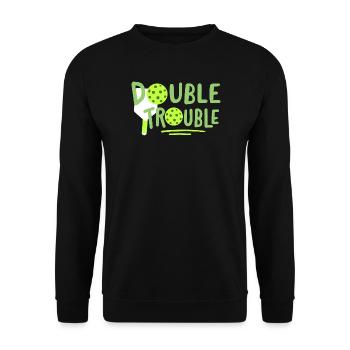 Pickleball-Spieler - Unisex Pullover - Schwarz - Vorne - Alina (178cm) & Michal (187cm)
