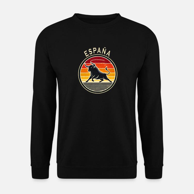Spanien España Stier Design - Unisex Pullover - Schwarz