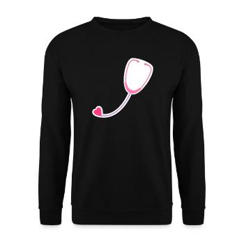 Coloured stethoscope - Unisex Sweatshirt - black - Front - Alina (178cm) & Michal (187cm)