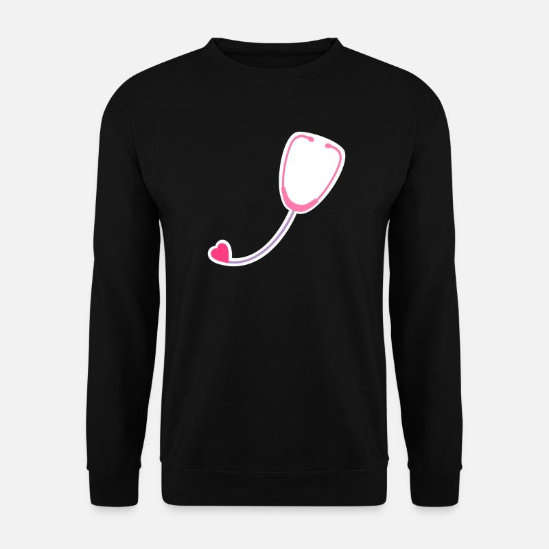 Farbiges Stethoskop - Unisex Pullover - Schwarz