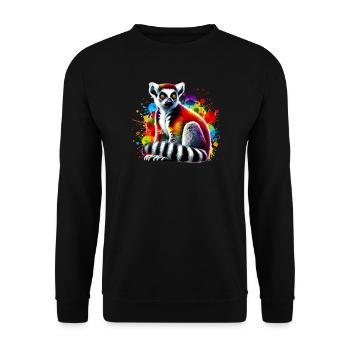 Lemur - Unisex Pullover - Schwarz - Vorne - Alina (178cm) & Michal (187cm)