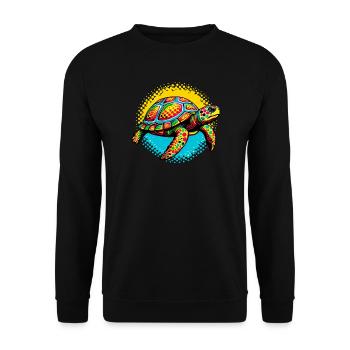 Turtle - Unisex Sweatshirt - black - Front - Alina (178cm) & Michal (187cm)
