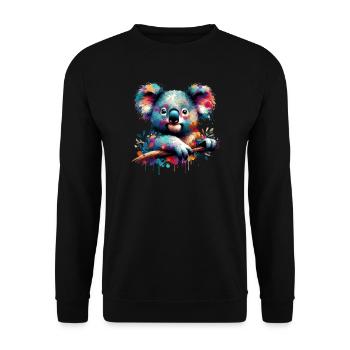 Koala - Unisex Sweatshirt - black - Front - Alina (178cm) & Michal (187cm)