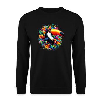 Toucan - Unisex Sweatshirt - black - Front - Alina (178cm) & Michal (187cm)