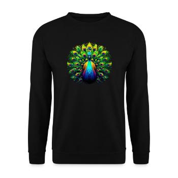 Paon - Sweat-shirt Unisexe - noir - Devant - Alina (178cm) & Michal (187cm)