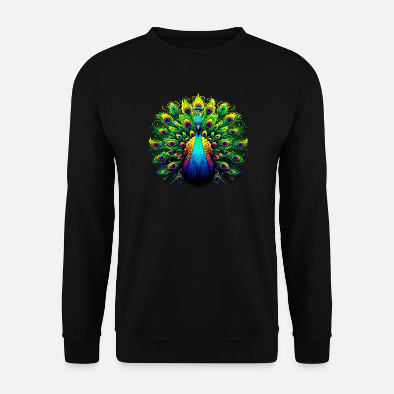 Peacock - Unisex Sweatshirt - black