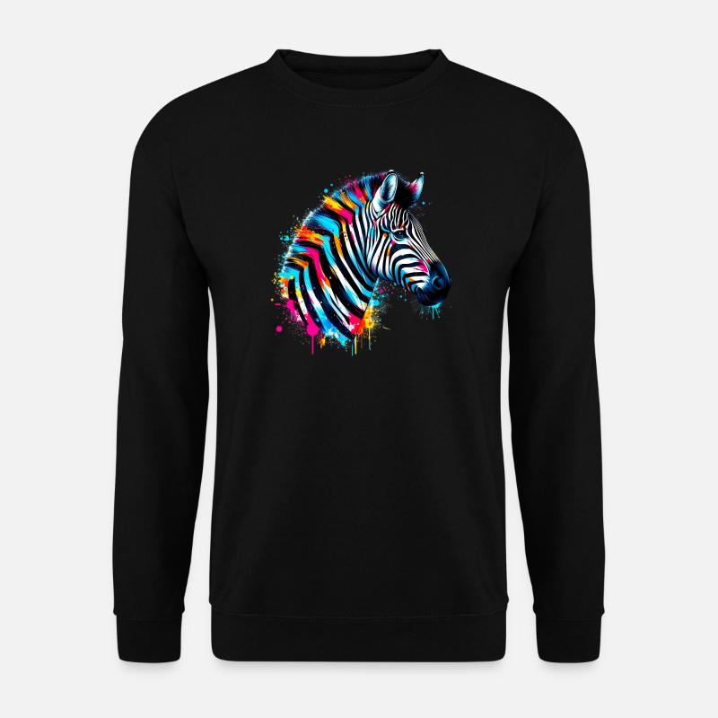 Zebra - Unisex Sweatshirt - black