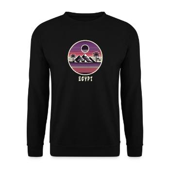 Design de pyramide égyptienne - Sweat-shirt Unisexe - noir - Devant - Alina (178cm) & Michal (187cm)