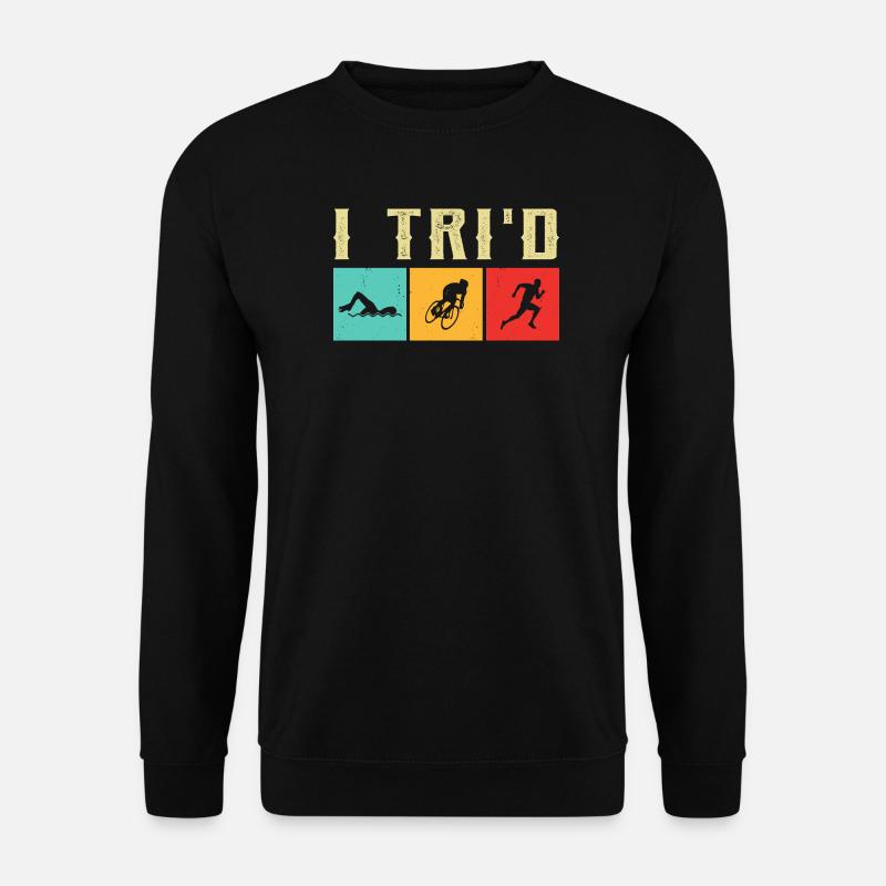 Triathlon suit - triathlete in training - Unisex Sweatshirt - black