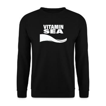 VITAMINE DE MER - Sweat-shirt Unisexe - noir - Devant - Alina (178cm) & Michal (187cm)