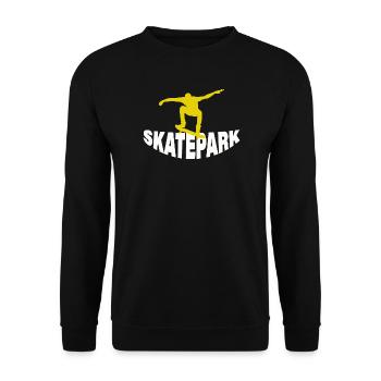 SKATEPARK - Unisex Pullover - Schwarz - Vorne - Alina (178cm) & Michal (187cm)