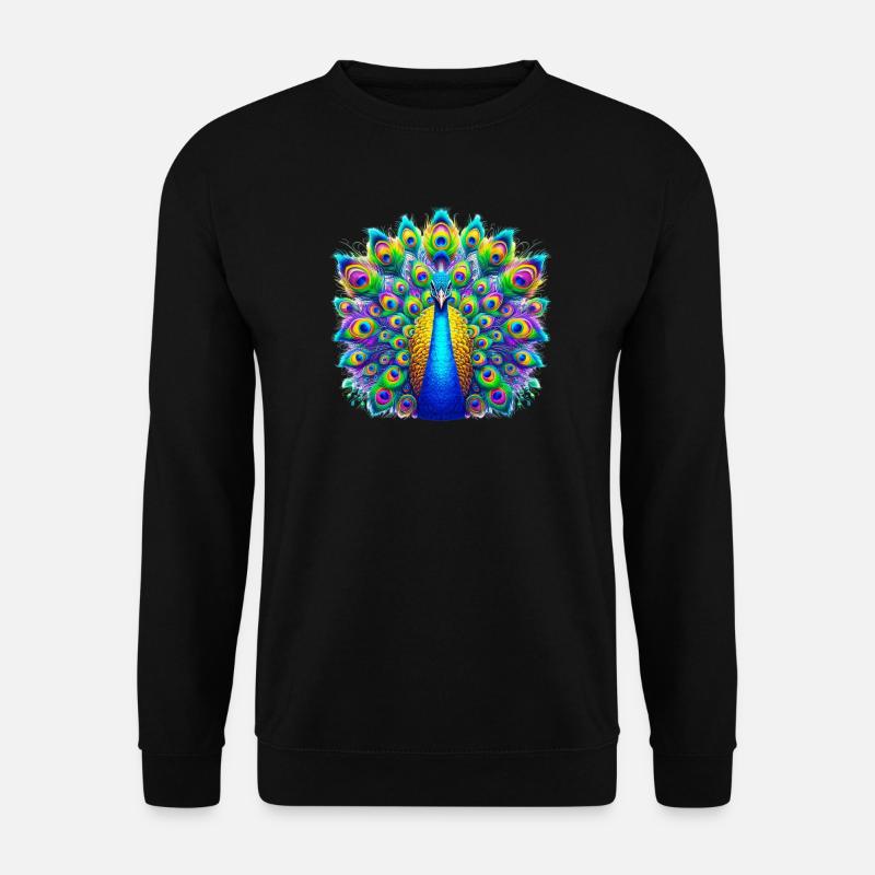 Peacock - Unisex Sweatshirt - black