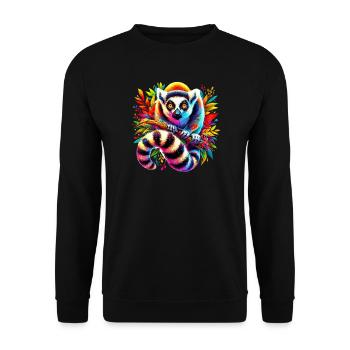 Lémurien - Sweat-shirt Unisexe - noir - Devant - Alina (178cm) & Michal (187cm)