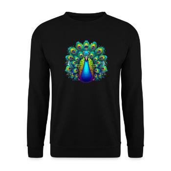 Paon - Sweat-shirt Unisexe - noir - Devant - Alina (178cm) & Michal (187cm)