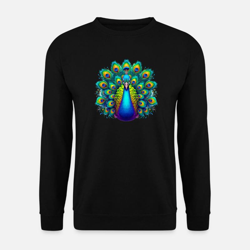 Peacock - Unisex Sweatshirt - black