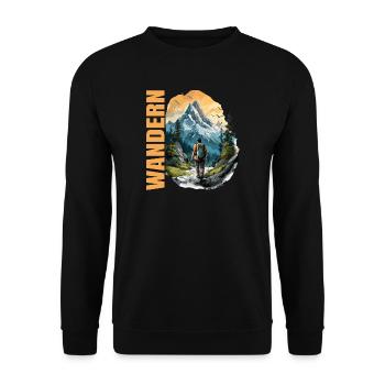 Wandern - Unisex Pullover - Schwarz - Vorne - Alina (178cm) & Michal (187cm)