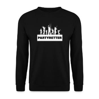 PARTY SAVERS - Unisex Sweatshirt - black - Front - Alina (178cm) & Michal (187cm)