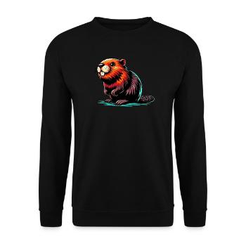 Bieber - Unisex Pullover - Schwarz - Vorne - Alina (178cm) & Michal (187cm)