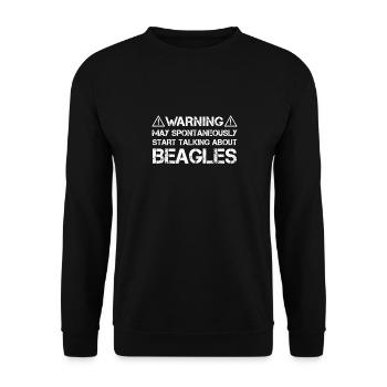 Beagle - Sweat-shirt Unisexe - noir - Devant - Alina (178cm) & Michal (187cm)