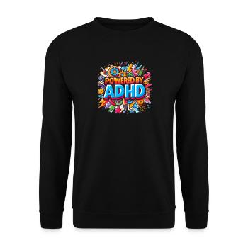 ADHS - Unisex Pullover - Schwarz - Vorne - Alina (178cm) & Michal (187cm)