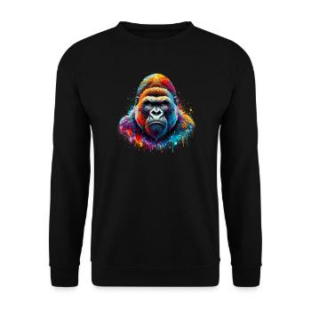 Gorilla - Unisex Sweatshirt - black - Front - Alina (178cm) & Michal (187cm)