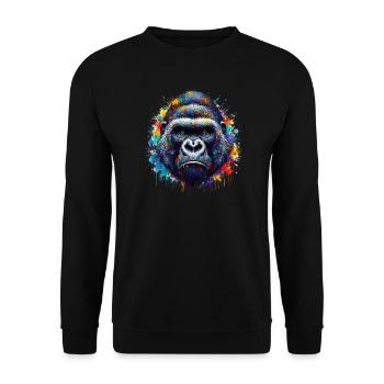 Gorilla - Unisex Sweatshirt - black - Front - Alina (178cm) & Michal (187cm)