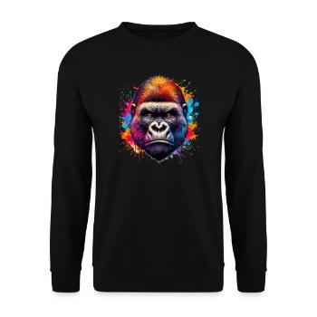 Gorilla - Unisex Sweatshirt - black - Front - Alina (178cm) & Michal (187cm)