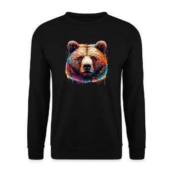 Ours - Sweat-shirt Unisexe - noir - Devant - Alina (178cm) & Michal (187cm)