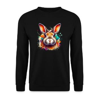 Lapin - Sweat-shirt Unisexe - noir - Devant - Alina (178cm) & Michal (187cm)