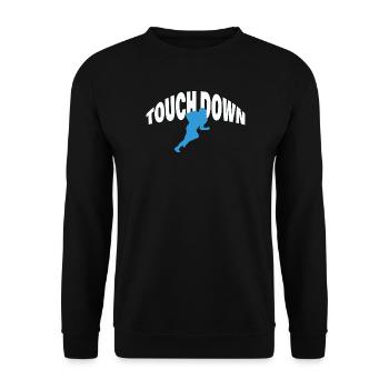 TOUCH DOWN - Unisex Sweatshirt - black - Front - Alina (178cm) & Michal (187cm)