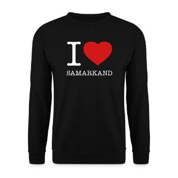 I LOVE SAMARKAND - Unisex Pullover - Schwarz - Vorne - Alina (178cm) & Michal (187cm)