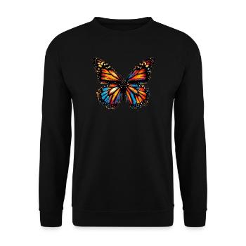Papillon - Sweat-shirt Unisexe - noir - Devant - Alina (178cm) & Michal (187cm)
