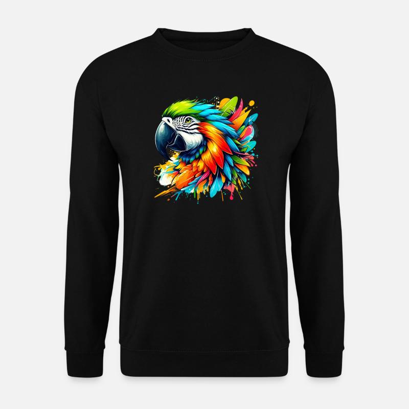Papagei - Unisex Pullover - Schwarz