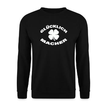 HAPPINESS MAKER - Unisex Sweatshirt - black - Front - Alina (178cm) & Michal (187cm)