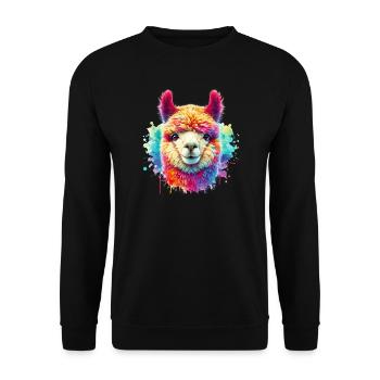 Alpaka - Unisex Pullover - Schwarz - Vorne - Alina (178cm) & Michal (187cm)