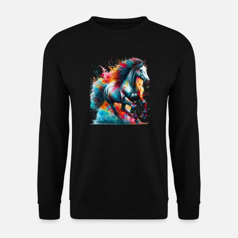 Pferd - Unisex Pullover - Schwarz