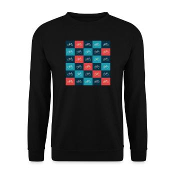 Motif de vélo vibrant Artwork - Sweat-shirt Unisexe - noir - Devant - Alina (178cm) & Michal (187cm)