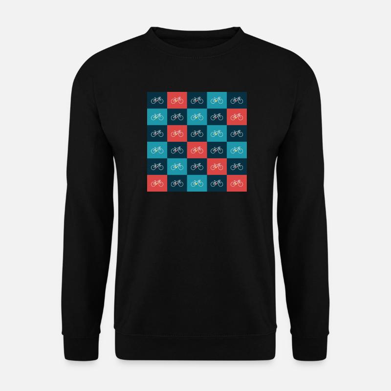 Vibrant Bicycle Pattern Artwork - Unisex Sweatshirt - black
