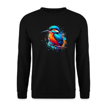 Martin-pêcheur - Sweat-shirt Unisexe - noir - Devant - Alina (178cm) & Michal (187cm)