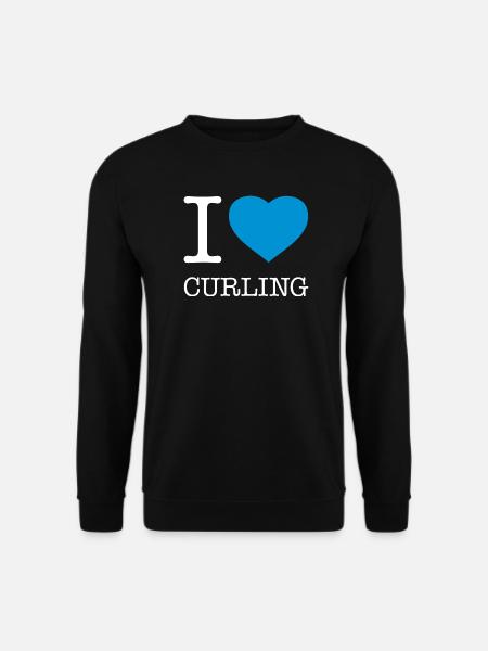 I LOVE CURLING - Unisex Sweatshirt - black
