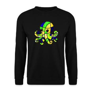 Krake - Unisex Pullover - Schwarz - Vorne - Alina (178cm) & Michal (187cm)